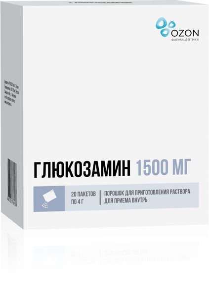 Фотография товара Глюкозамин порошок для приг. раствора для приема внутрь 1500мг 20шт