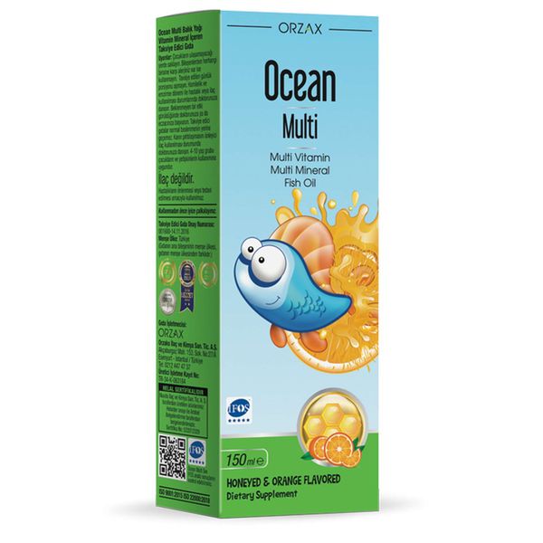 Фотография товара Мульти Фиш оил вкус апельсина Ocean Orzax/Орзакс жидкость для приема внутрь 150мл