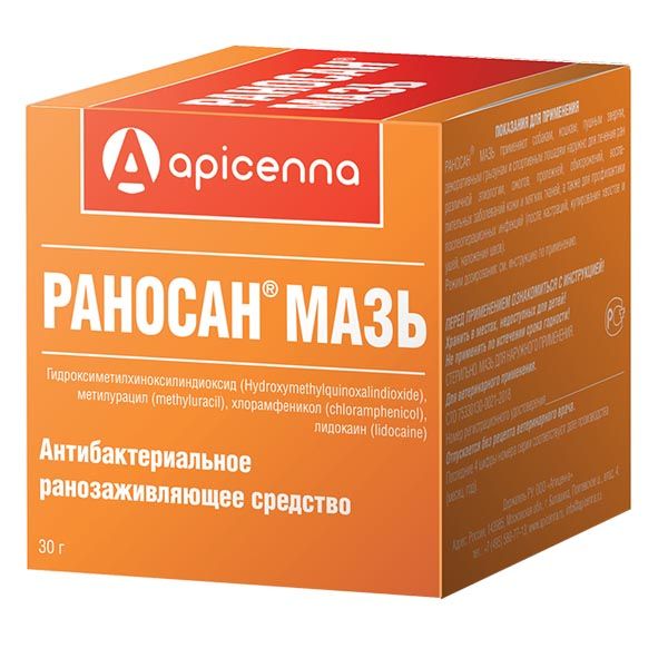 Фотография товара Раносан мазь для ветеринарного применения банка 30г