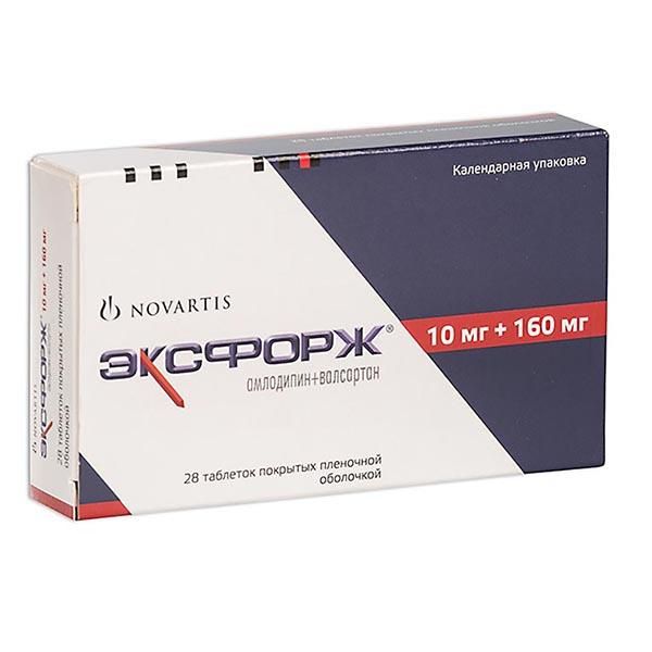 Фотография товара Эксфорж таблетки п/о плен. 10мг+160мг 28шт