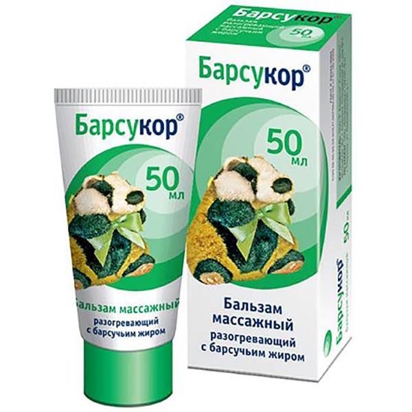 Фотография товара Барсукор бальзам крем с барсучим жиром массажный 50 мл