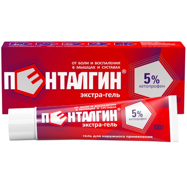 Фотография товара Пенталгин Экстра гель для наружного применения 5% 50г