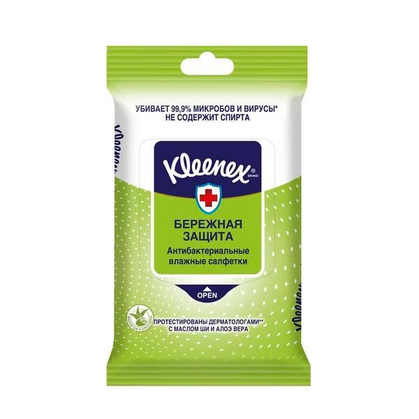 Фотография товара Салфетки влажные антибактериальные Kleenex/Клинекс 10 шт.