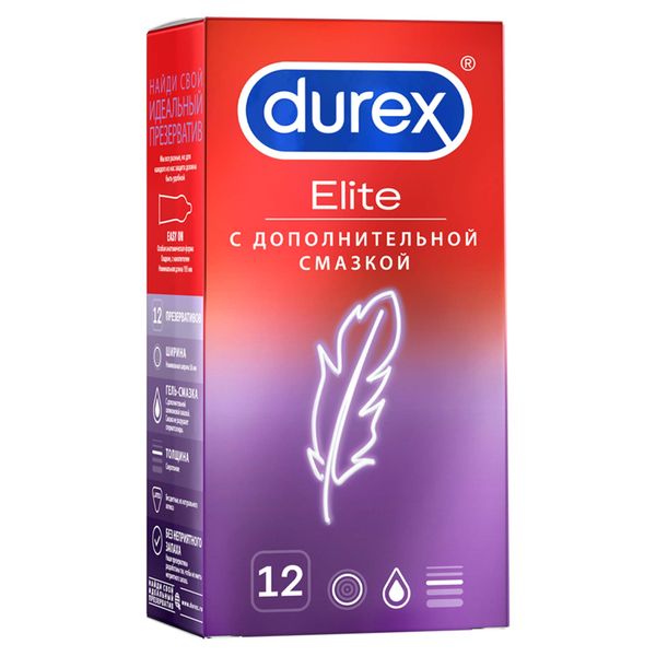 Фотография товара Презервативы гладкие сверхтонкие Elite Durex/Дюрекс 18шт