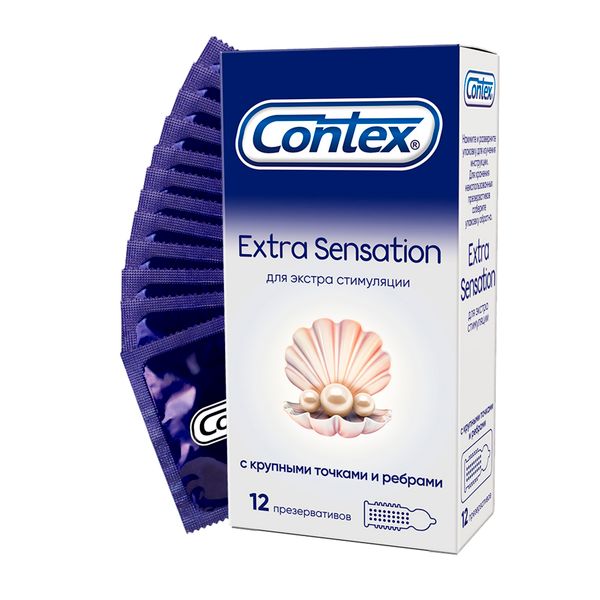 Фотография товара Презервативы с крупными точками и ребрами Extra Sensation Contex/Контекс 3шт