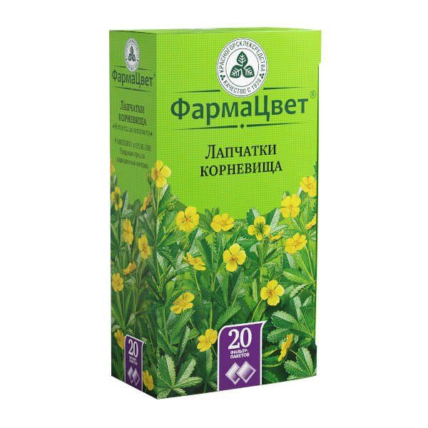 Фотография товара Лапчатки корневища 2,5г фильтр-пак. 20шт