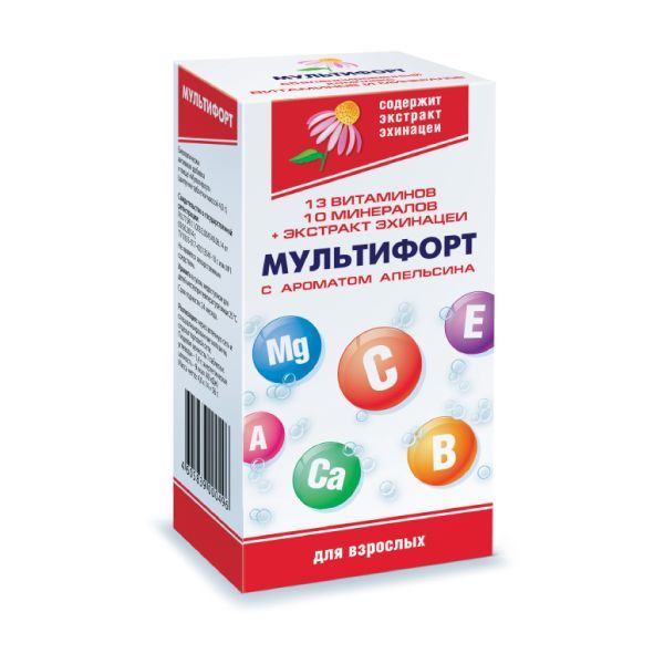 Фотография товара Мультифорт апельсин таблетки шипучие 14шт
