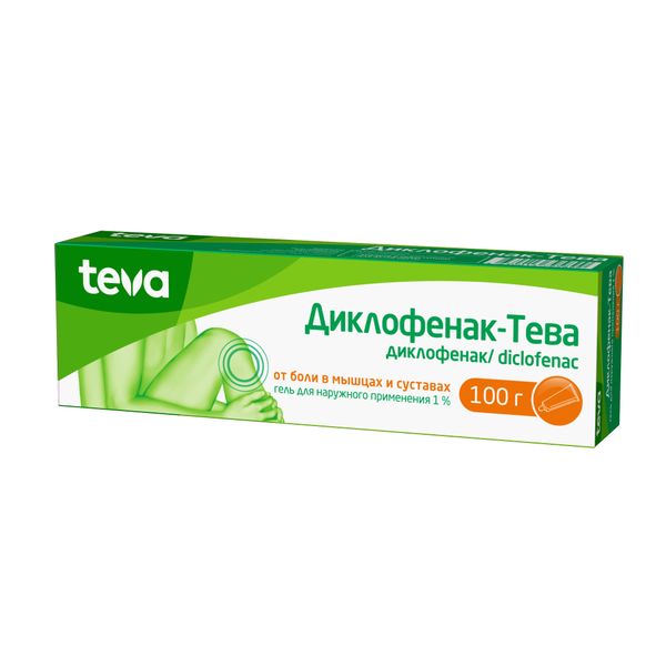 Фотография товара Диклофенак-Тева гель для наружного применения 1% 40г