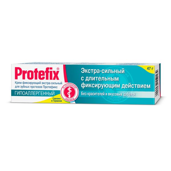 Фотография товара Крем для зубных протезов фиксирующий гипоаллергенный Protefix/Протефикс 40мл