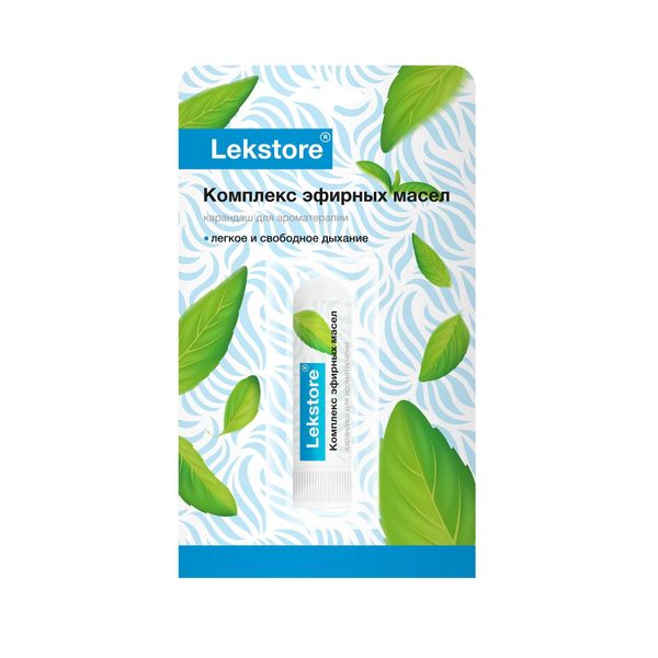 Фотография товара Карандаш для ароматерапии комплекс эфирных масел Lekstore/Лекстор 1,3г