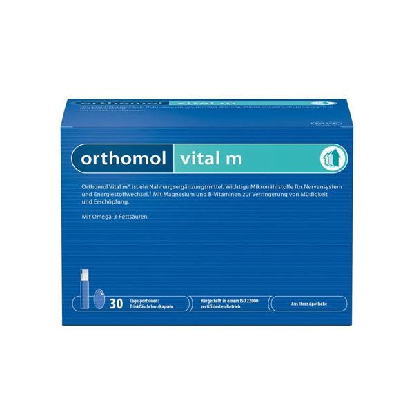 Фотография товара Витал М Orthomol/Ортомоль жидкость 20мл+капсулы 800мг+капсулы 700мг 30шт