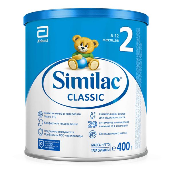 Фотография товара Смесь сухая молочная для детей от 6 до 12 мес. Classic 2 Similac/Симилак банка 400г