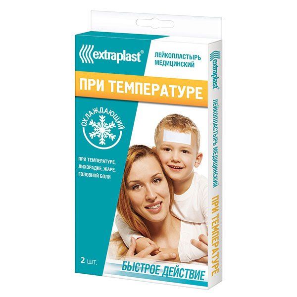 Фотография товара Пластырь медицинский охлаждающий при температуре Extraplast/Экстрапласт 2 шт.