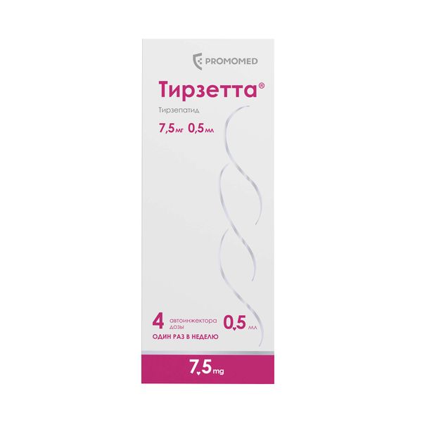 Фотография товара Тирзетта раствор для п/к введ. шприц 7,5мг 0,5мл 4шт