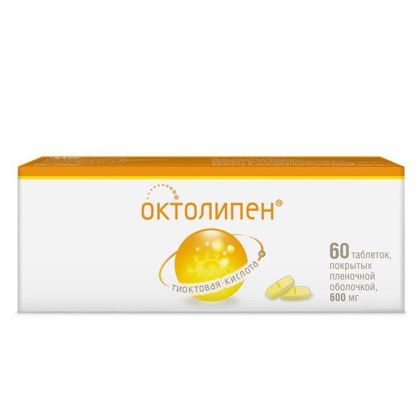 Фотография товара Октолипен таблетки п/о плен. 600мг 30шт