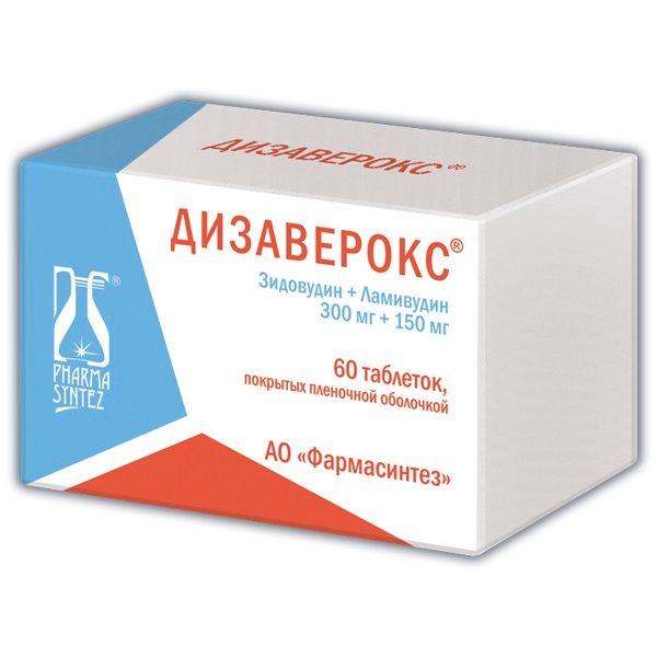 Фотография товара Дизаверокс таблетки п/о плен. 300мг+150мг 60шт
