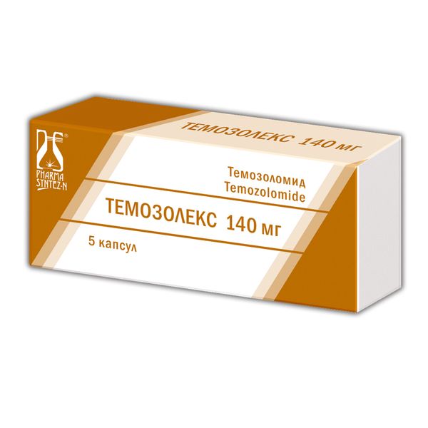 Фотография товара Темозолекс капсулы 140мг 5шт