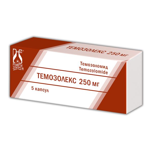 Фотография товара Темозолекс капсулы 250мг 5шт