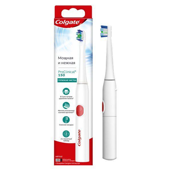 Фотография товара Щетка зубная мягкая питаемая от батарей Proclinical 150 Colgate/Колгейт
