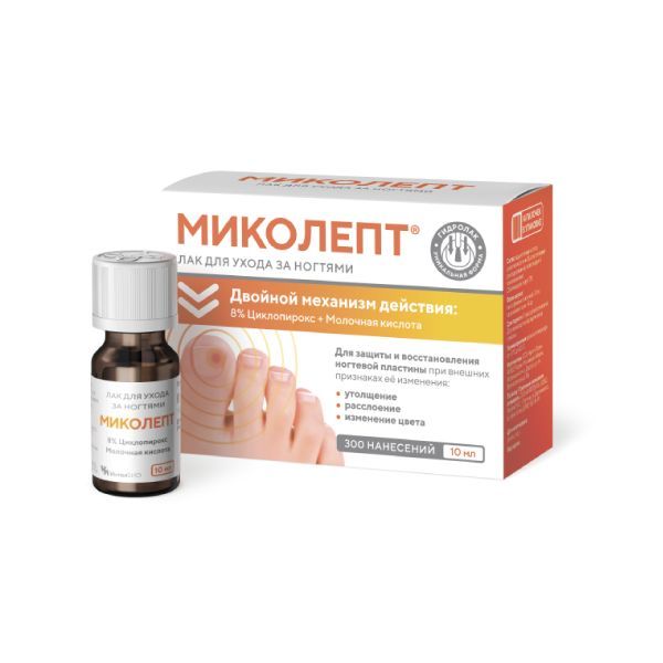 Фотография товара Лак по уходу за ногтями Миколепт фл. 10 мл