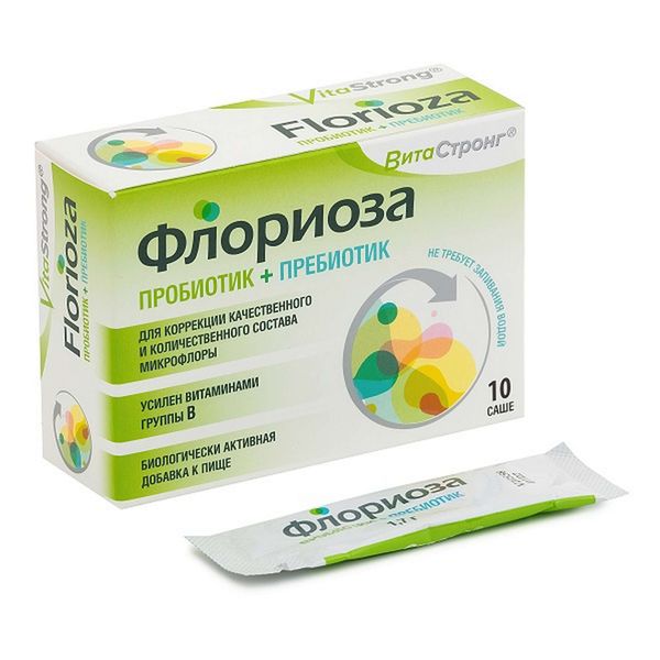Фотография товара Флориоза Витастронг порошок пакет-саше 1,7г 10шт