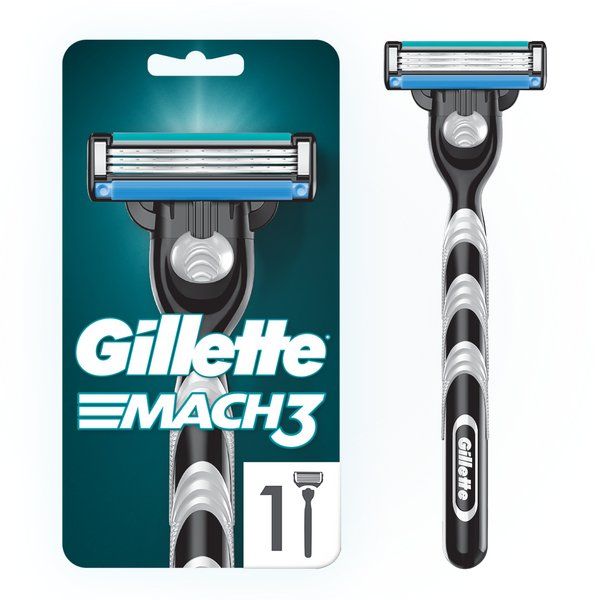 Фотография товара Мужская бритва Gillette (Жиллетт) Mach3 с 1 сменной кассетой