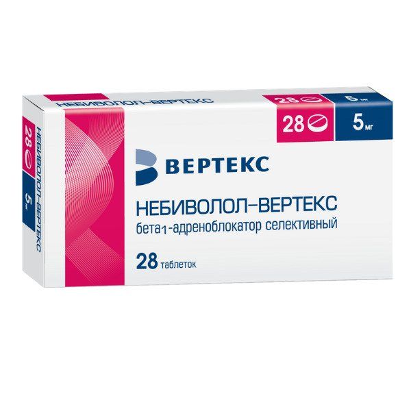 Фотография товара Небиволол-Вертекс таблетки 5мг 28шт