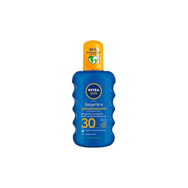 Фотография товара Спрей солнцезащитный Защита и увлажнение SPF30 Sun Nivea/Нивея фл. 200мл (85402)
