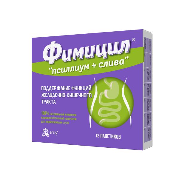 Фотография товара Фимицил псиллиум и слива порошок для приема внутрь пак. 5г 12шт