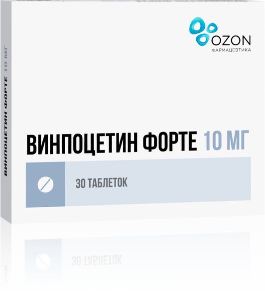 Фотография товара Винпоцетин Форте-Акос таблетки 10мг 30шт