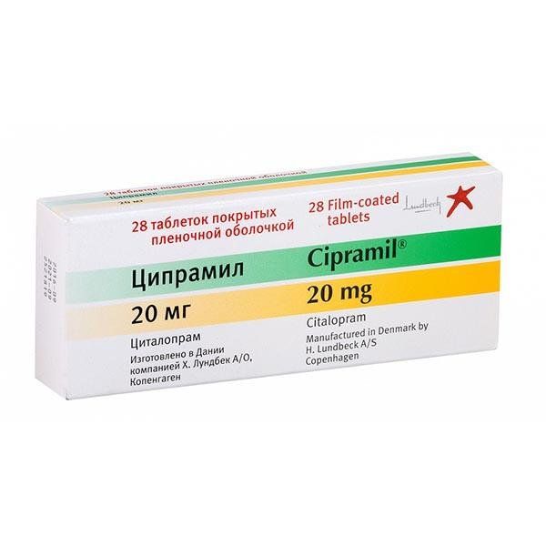 Фотография товара Ципрамил таблетки 20мг 28шт