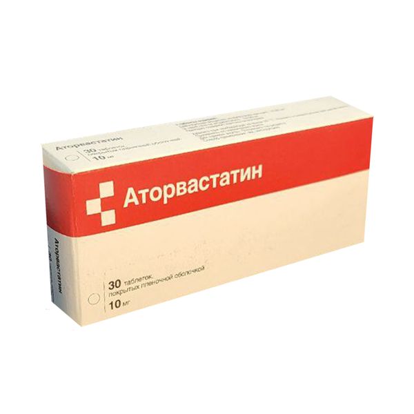 Фотография товара Аторвастатин таблетки п/о плен. 10мг 30шт