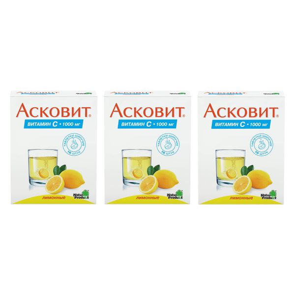 Фотография товара Асковит лимон таблетки шипучие 1000мг 10шт