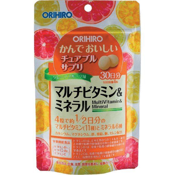 Фотография товара Мультивитамины и минералы со вкусом манго Orihiro/Орихиро таблетки 1г 180шт