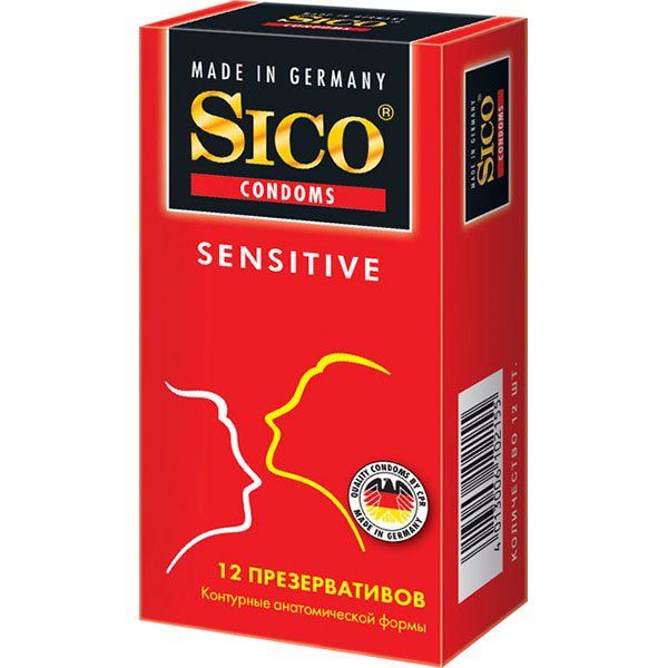 Фотография товара Презервативы контурные анатомической формы Sensitive Sico/Сико 12шт