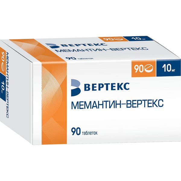 Фотография товара Мемантин-Вертекс таблетки п/о плен. 10мг 90шт