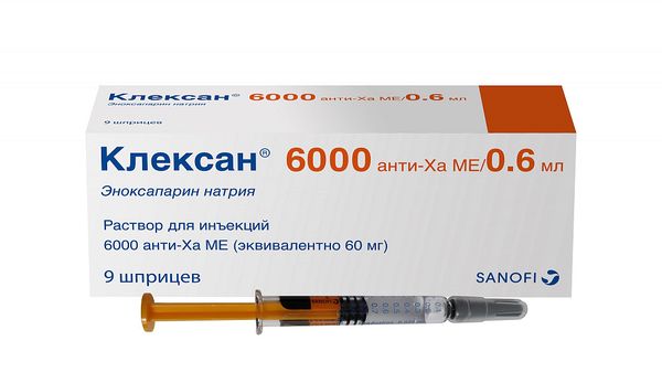 Фотография товара Клексан раствор для инъекций шприц 6000 анти-Ха МЕ/0,6мл 9шт