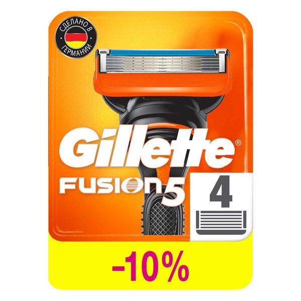 Фотография товара Сменные кассеты Gillette (Жиллетт) Fusion5, 4 шт.