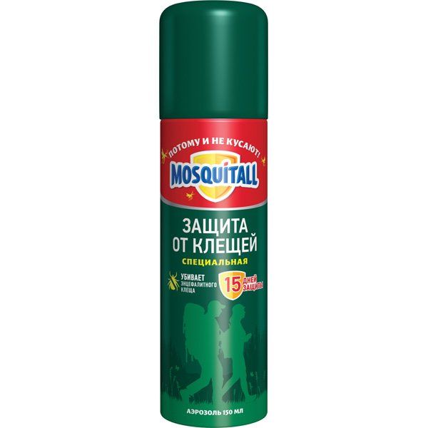 Фотография товара Аэрозоль специальная защита от клещей Mosquitall/Москитол 150мл