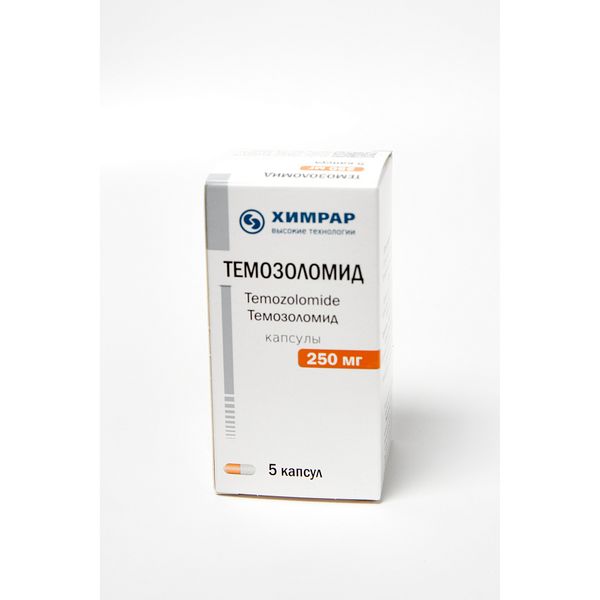 Фотография товара Темозоломид капсулы 250мг 5шт