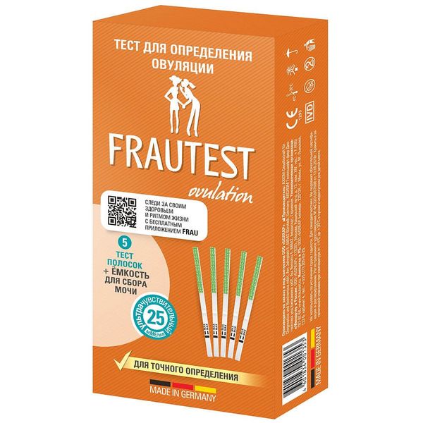 Фотография товара Тест на овуляцию Frautest/Фраутест 5шт