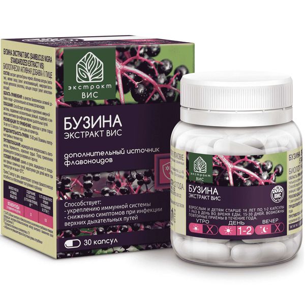 Фотография товара Бузина экстракт ВИС капсулы 0,45г 30шт