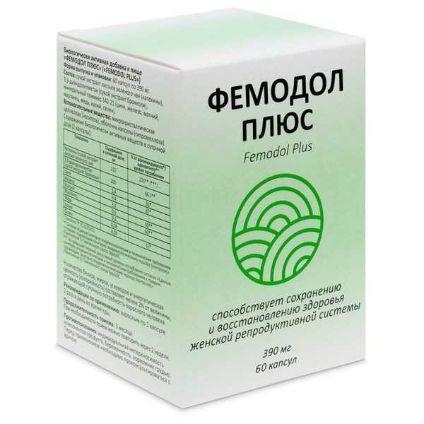 Фотография товара Фемодол Плюс капсулы 390мг 60шт