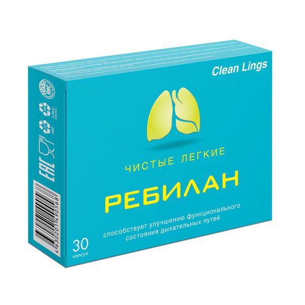 Фотография товара Ребилан чистые легкие капсулы 0,51г 30шт