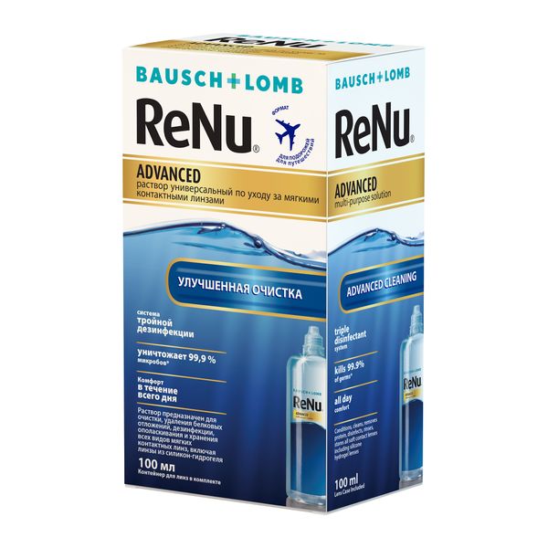 Фотография товара Раствор для ухода за мягкими линзами универсальный Advanced ReNu/Реню 100мл