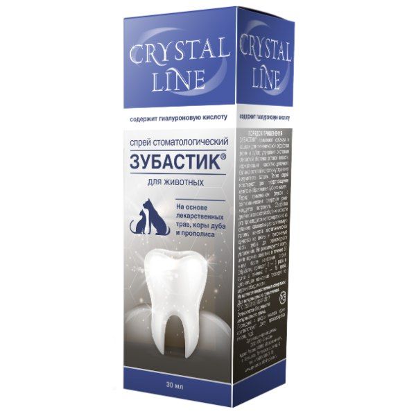 Фотография товара Crystal Line Зубастик Спрей стоматологический для животных 30мл