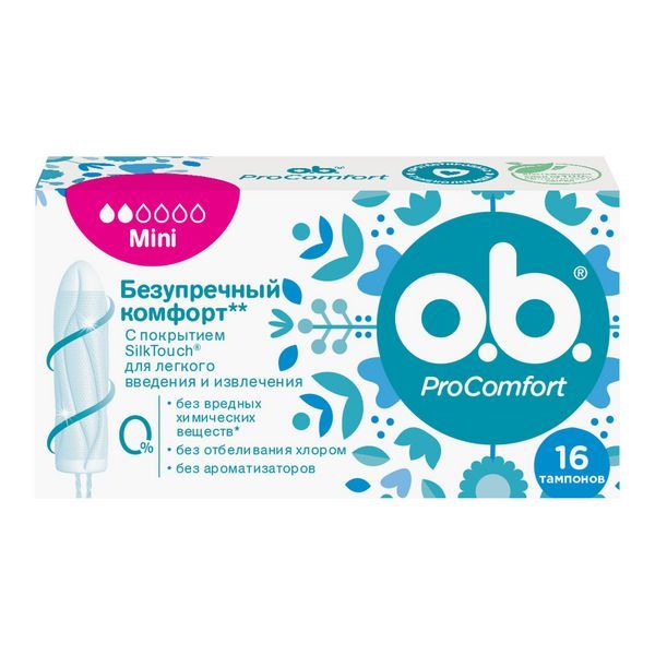 Фотография товара Тампоны гигиенические Mini ProComfort O.b./Оби 16шт