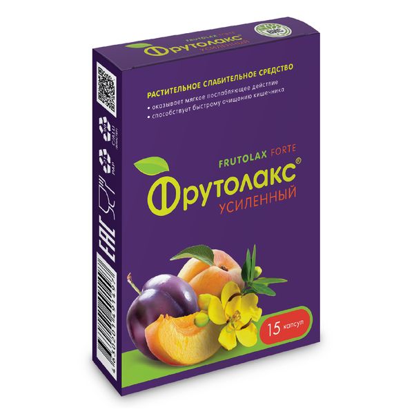 Фотография товара Фрутолакс усиленный капсулы 0,4г 15шт