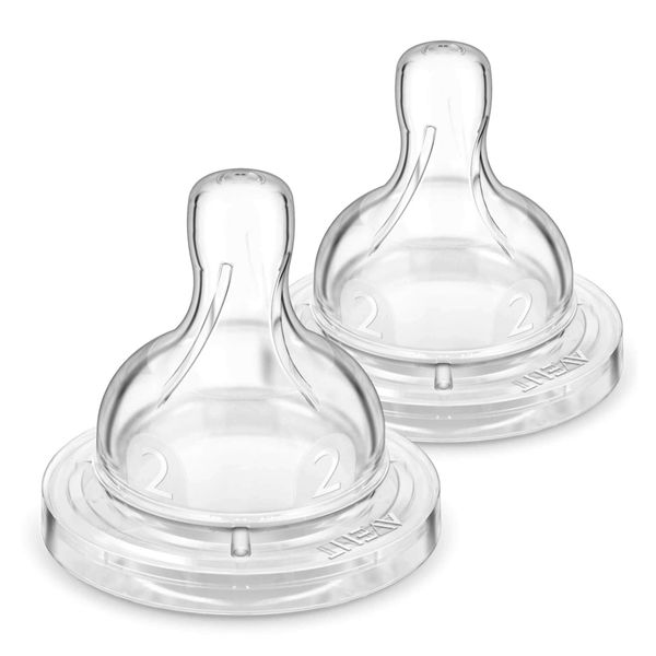 Фотография товара Соска силиконовая средний поток с 3 мес. Anti-colic Philips Avent 2шт (SCY763/02)
