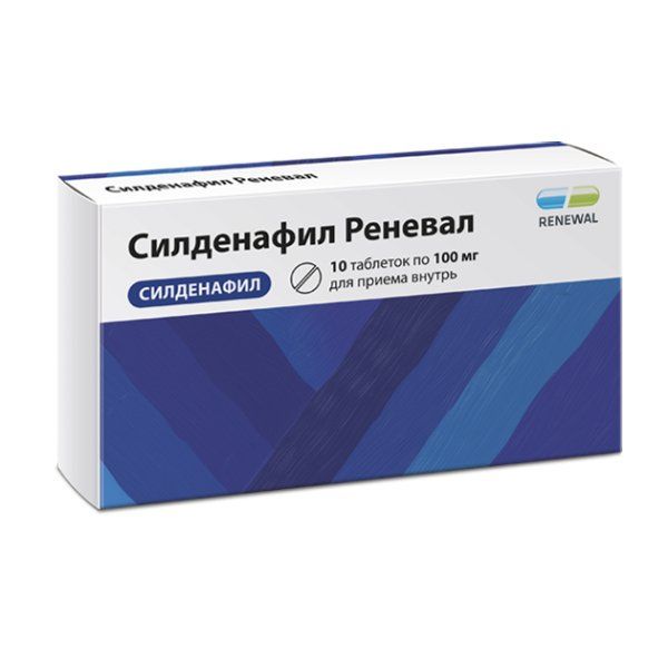 Фотография товара Силденафил Реневал таблетки п/о плен. 100мг 10шт
